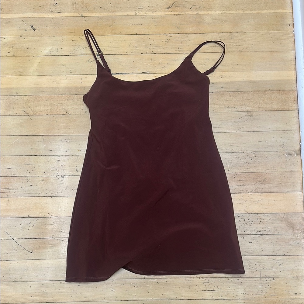 Brown Spaghetti Strap Dress